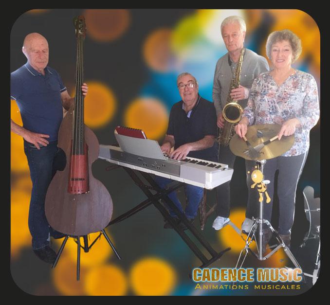 Cadence jazz quartet bords arrondis filigrane